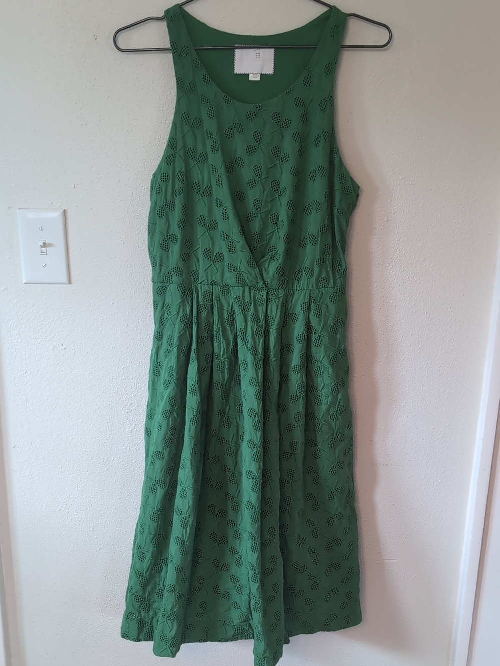 Postmark By Anthropologie Grass Green Tennis Rackets Dress 6, Read Description
